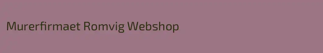 Murerfirmaet Romvig Webshop